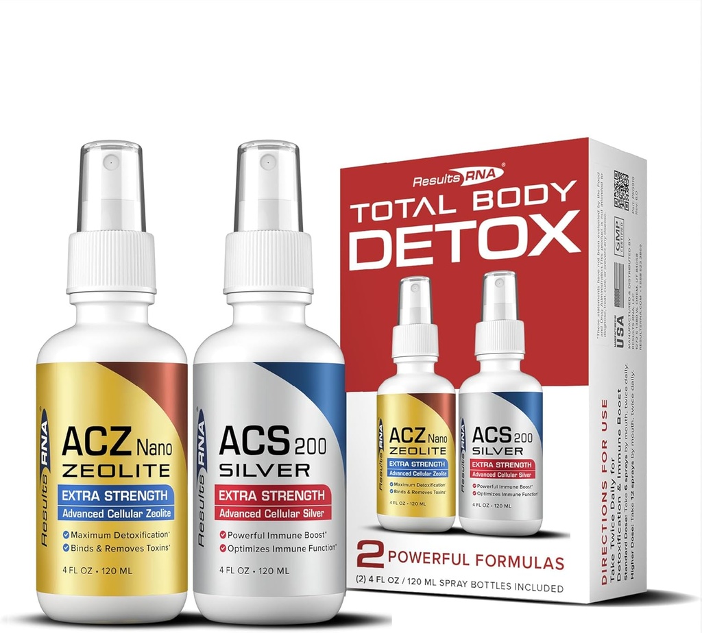Αποτελέσματα RNA – Total Body Detox Extra Strength System – ACS 200 Silver & ACZ Nano Zeolite βοήθεια για την αποτοξίνωση και ενίσχυση της ανοσίας (4 oz - 60 ημέρες)