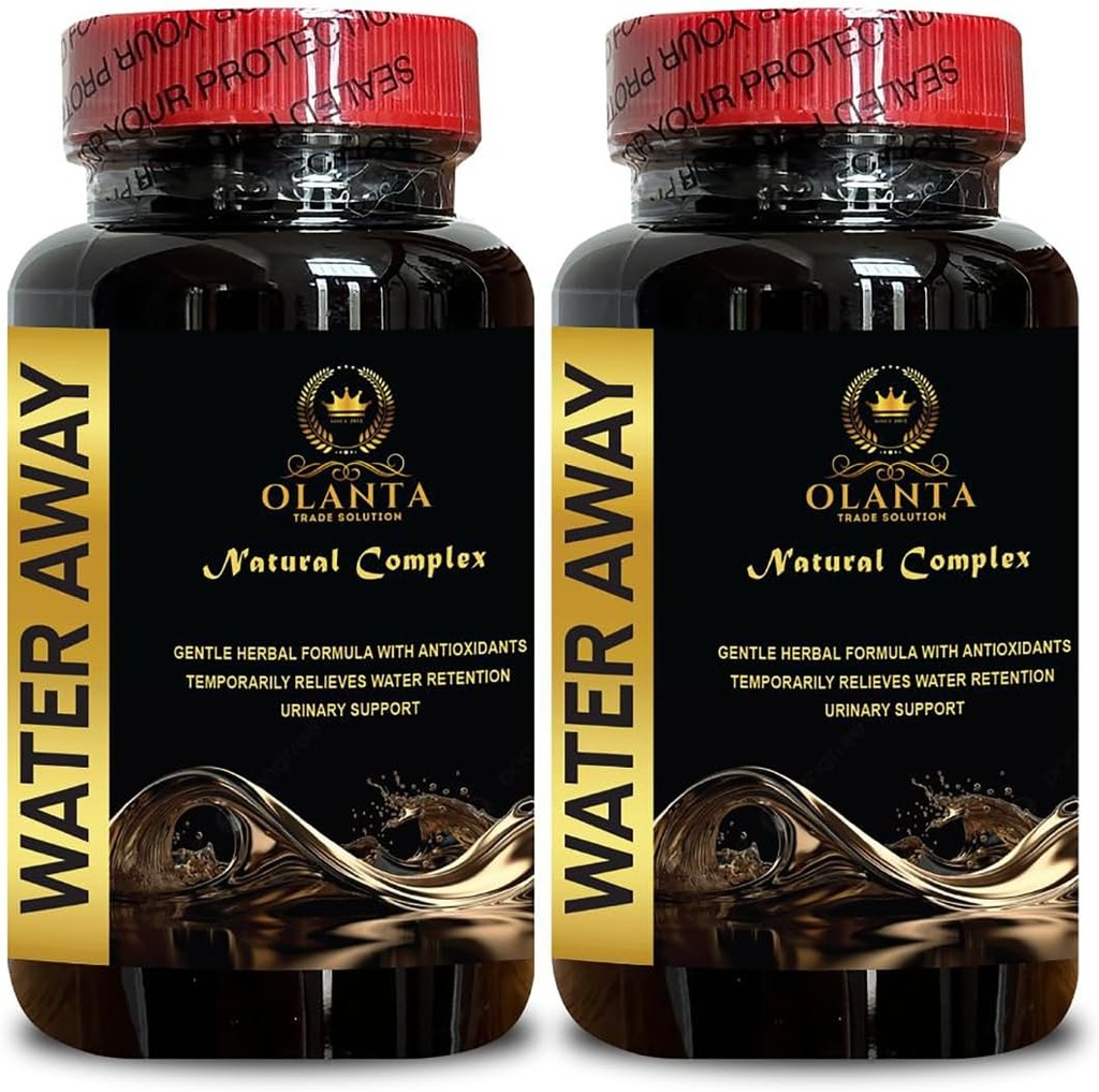 Water Away Pills - Support Kidney Function, Advanced Herbal Formula, Reduce Excess Water Weight, Aids in Water Relief - 2 Bottles 120 Capsules