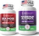 Ultimate Wellness Bundle: All-in-1 Sea Moss Advanced + Μαγνήσιο Γλυκινικό για την Ενέργεια, τον Ανοσοποιητικό, τον Ύπνο & την Καρδιά Υγεία - 60ct Sea Moss Pills + 90 Χορτοφαγικές Κάψουλες