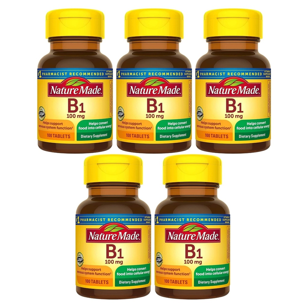 Φύση Made B1 100 Mg 100 Count (5 Pack)
