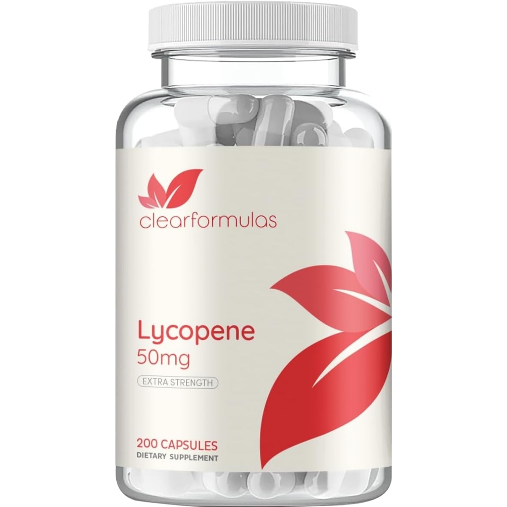 Συμπλήρωμα λυκοπενίου με βάση τομάτα - Extra Strength Lycopene 50mg Non-GMO Super Poent Antioxidant και Carotenoid Heart and Prostate Health Supplement for Men - Made in a cGMP US Lab (200 services)