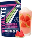 Vitalyte Electrolyte Powder Drink Mix, Isotonic Electrolyte Hydration Mix, Gluten Free Post Workout Powder, Pack of 1, 35 oz., Watermelon Flavor
