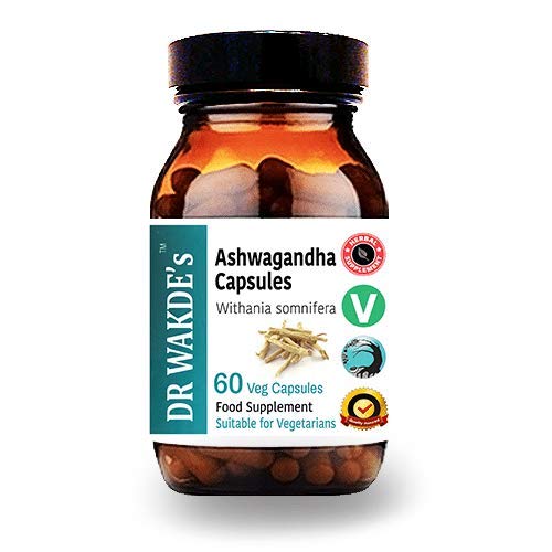 Κάψουλες Ashwagandha του DR WAKDE (Ινδικό Ginseng, Withania somnifera, 60 Veg Caps, φυτικό συμπλήρωμα, Ayurvedic Herb, όλα φυσικά, Vegan)