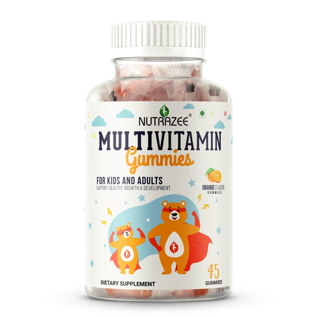 Πολυβιταμίνες Gummies για παιδιά, άνδρες και γυναίκες, συμπλήρωμα με βιοτίνη & βασικές βιταμίνες για υγιή ανάπτυξη, ανάπτυξη και ανοσία, 45 Gummy Bears