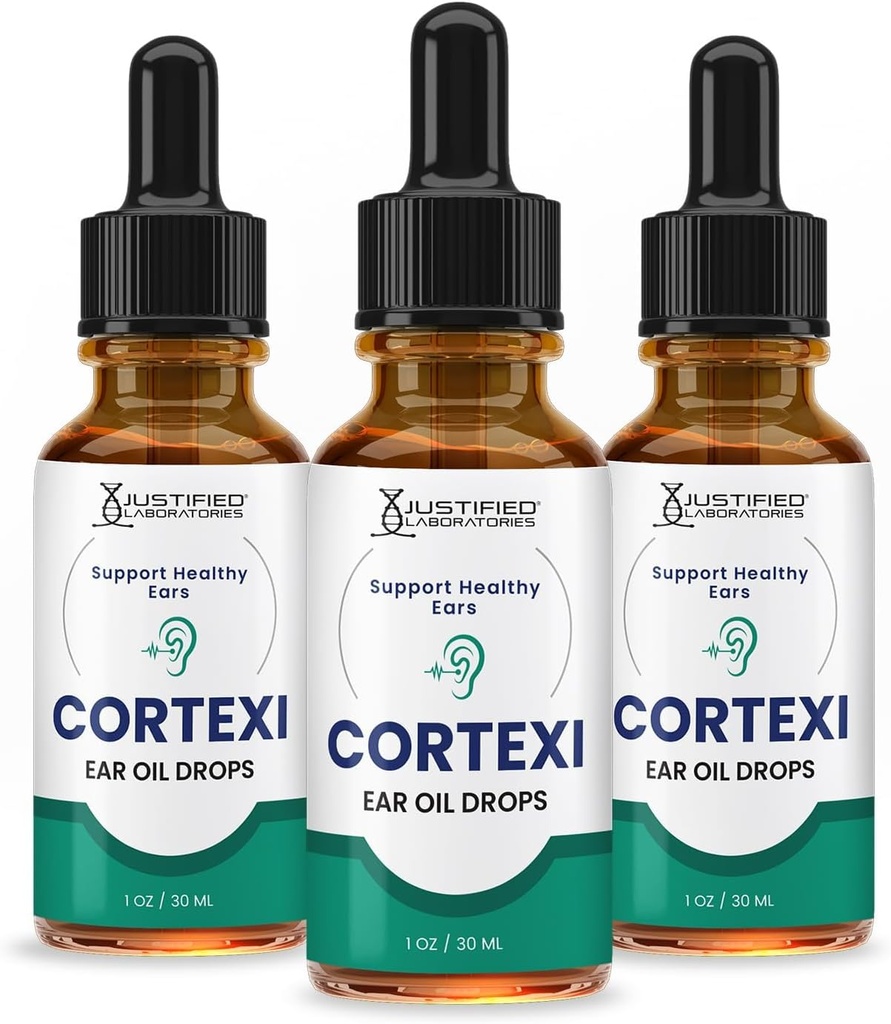 Αιτιολογημένα Εργαστήρια (3 Pack Cortex Ear Drops Cortexi Healthy Eardrum Oil Υποστηρίζει υγιή αυτιά Premium μείγμα αιθέριων ελαίων 3 μπουκάλια