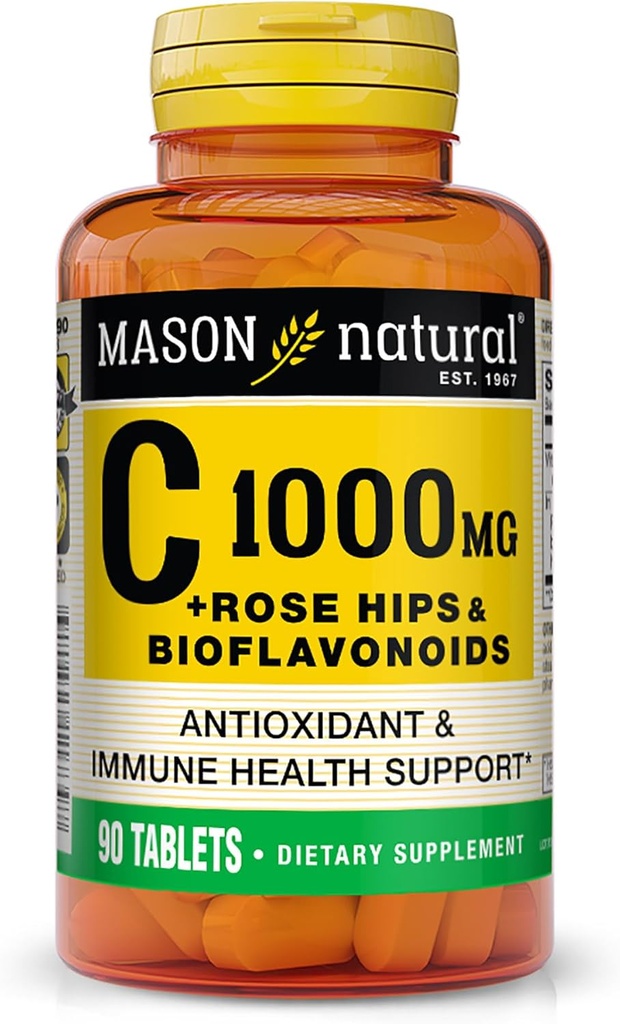 MASON NATURAL C 1000 MG Plus Rose HIPS and BIOFLAVONOIDS Complex