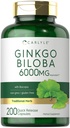 Carlyle Ginkgo Biloba Pills | 200 Capsules | with Bacoba Extract | Extra Strength, Non-GMO and Gluten Free Herbal Supplement