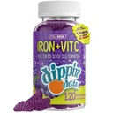 Σιδήρου με βιταμίνη C & B12 Gummies (120 Count) Vital for Red Blood Cell Formation 