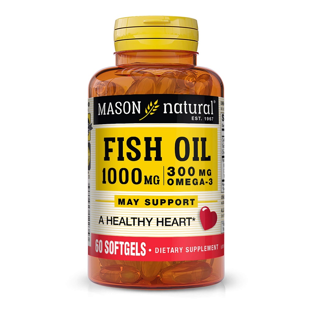 Mason Βιταμίνες ιχθυέλαιο 1000 Mg Ωμέγα-3 Softgels, 60 Count
