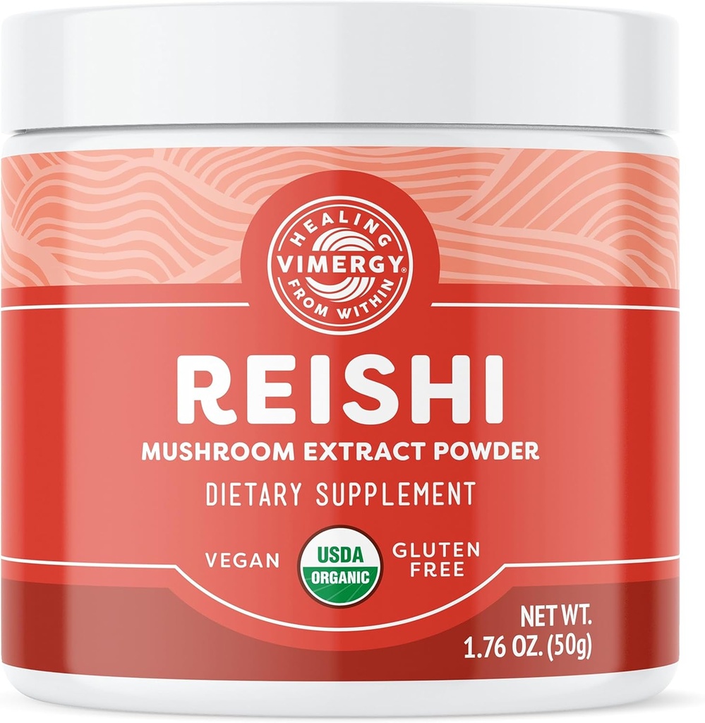 Vimergy Reishi σκόνη – Superfood Cellular Support* – Οφέλη Ανοσοποιητική Υγεία* – USDA Certified Organic, Vegan, Paleo-Friendly, Gluten-Free – 33 Υπηρεσίες