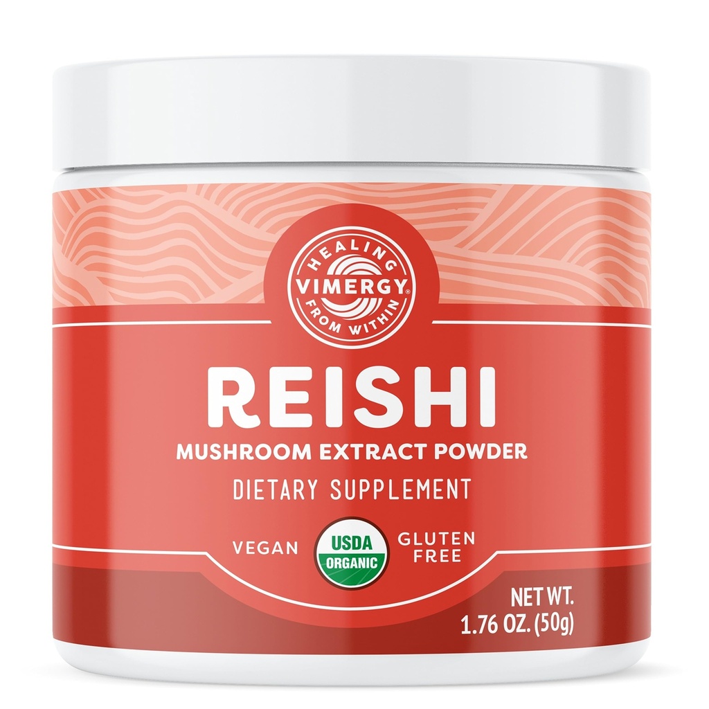 Vimergy Reishi σκόνη – Superfood Cellular Support* – Οφέλη Ανοσοποιητική Υγεία* – USDA Certified Organic, Vegan, Paleo-Friendly, Gluten-Free – 33 Υπηρεσίες