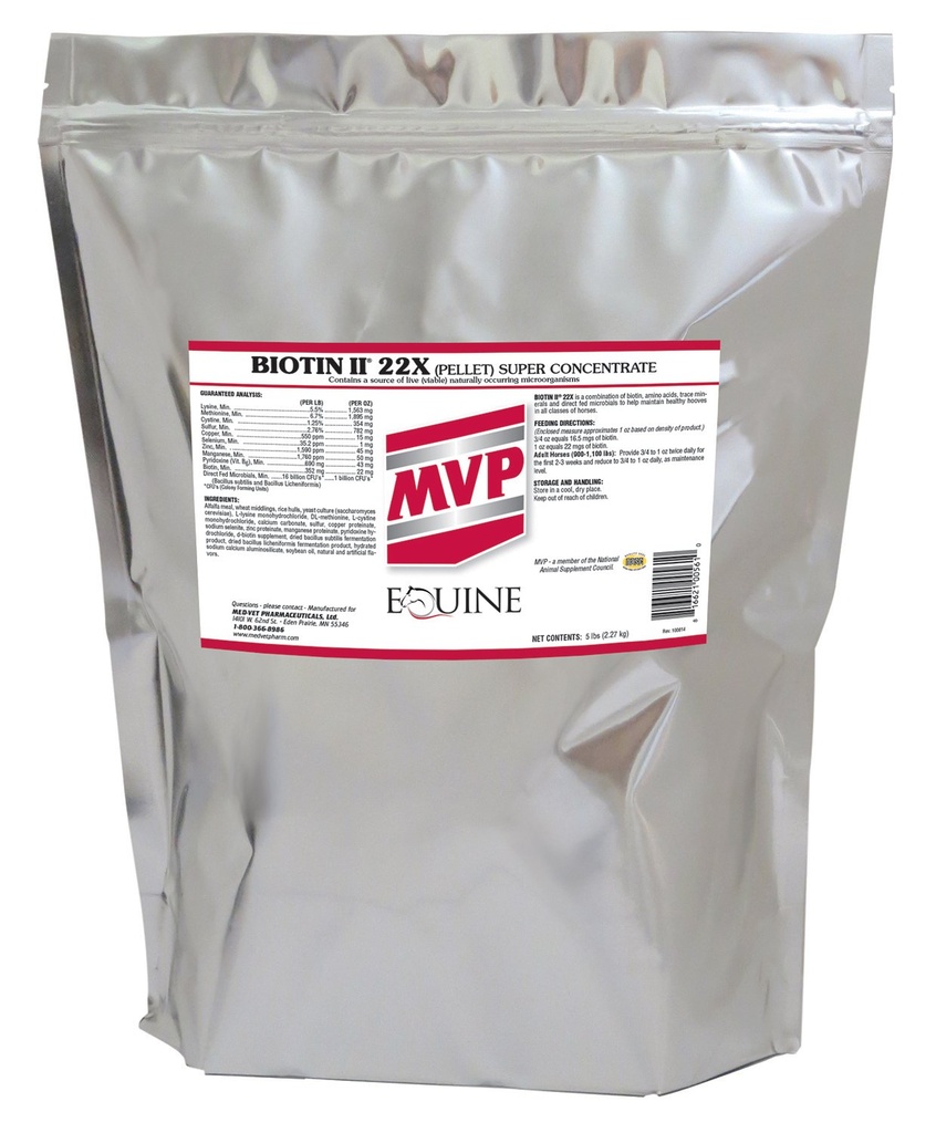 Biotin II 22X (5lb) συμπλήρωμα Hoof για τα άλογα