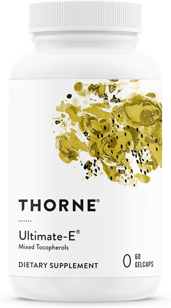 THORNE - Ultimate-E - Περιέχει όλες τις φυσικές μορφές της βιταμίνης Ε - 60 Gelcaps