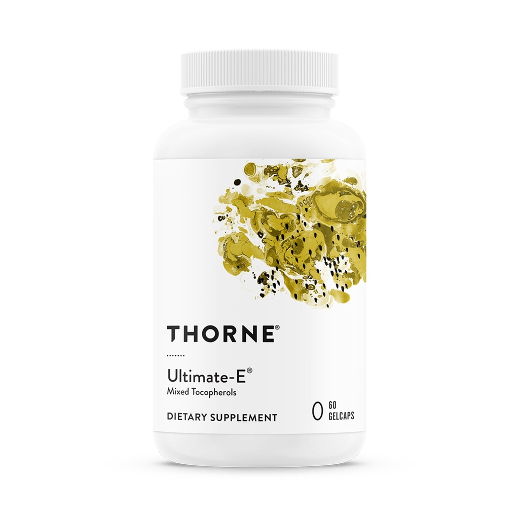 THORNE - Ultimate-E - Περιέχει όλες τις φυσικές μορφές της βιταμίνης Ε - 60 Gelcaps