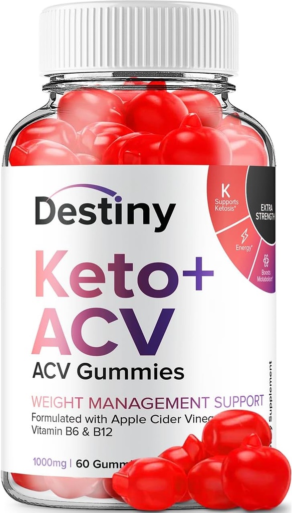 Destiny Keto ACV Gummies - Advanced Formula Destiny Keto Plus ACV Gummies, Διαχείριση βάρους,Destiny ACV Συμπλήρωμα διατροφής Άνδρες (60 Gummies)