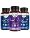 Φωλιασμένα φυσικά Luna Melatonin-Free (120 κάψουλες Vegan) & Luna Natural Sleep Aid with Melatonin (60 κάψουλες Vegan) για βαθύ ύπνο 