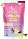 Fuel Multi Collagen Peptides σκόνη – 20g Hydrolyzed Collagen I, II, III, V & X για τα μαλλιά, δέρμα, νύχια & κοινή υποστήριξη – Καλύτερη απορρόφηση – Keto & Gluten Free, γαλλική Vanila 8.67oz