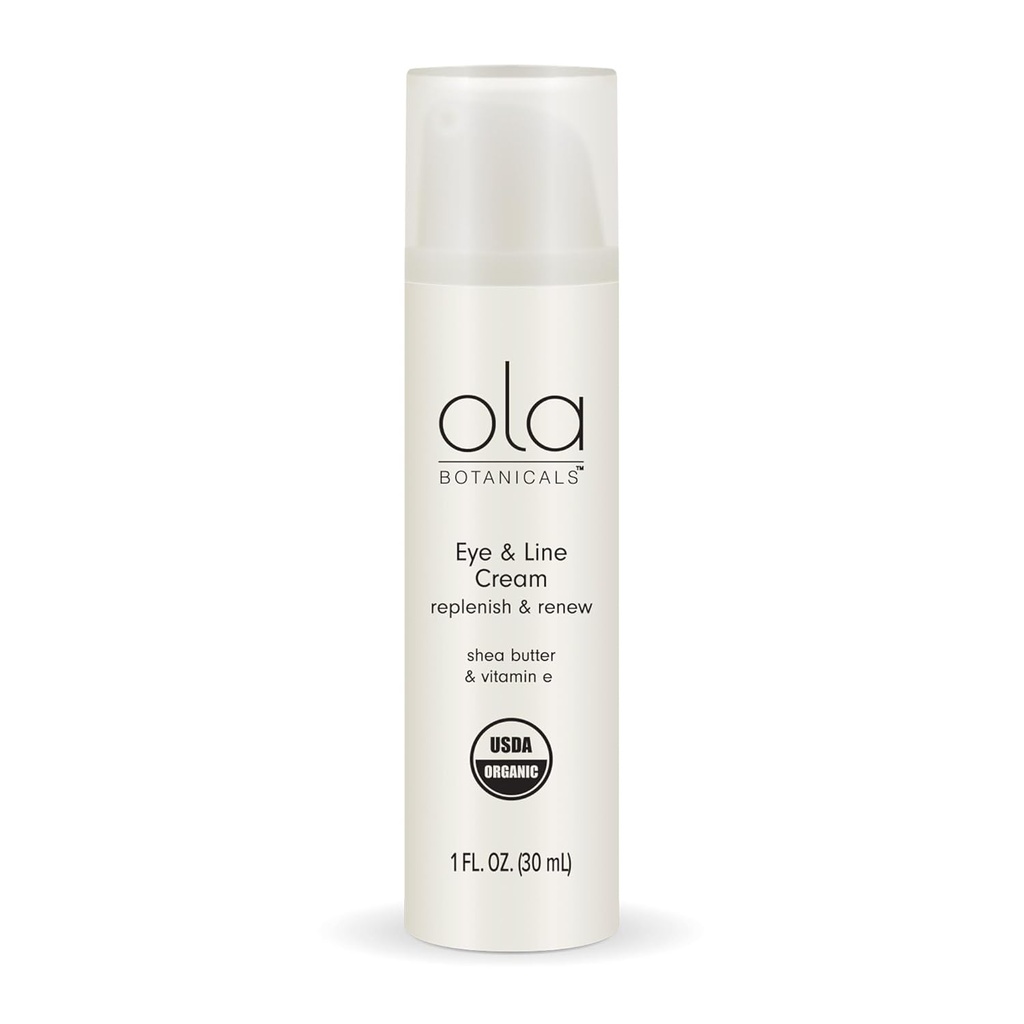Dr. Mercola Ola Botanicals Organic Eye & Line Cream, 1 Fl. Oz. (30 mL), Replenish and Renew, Βούτυρο Καριτέ και Βιταμίνη Ε, Certified USDA Organic, Cruelty Free, Non-GMO