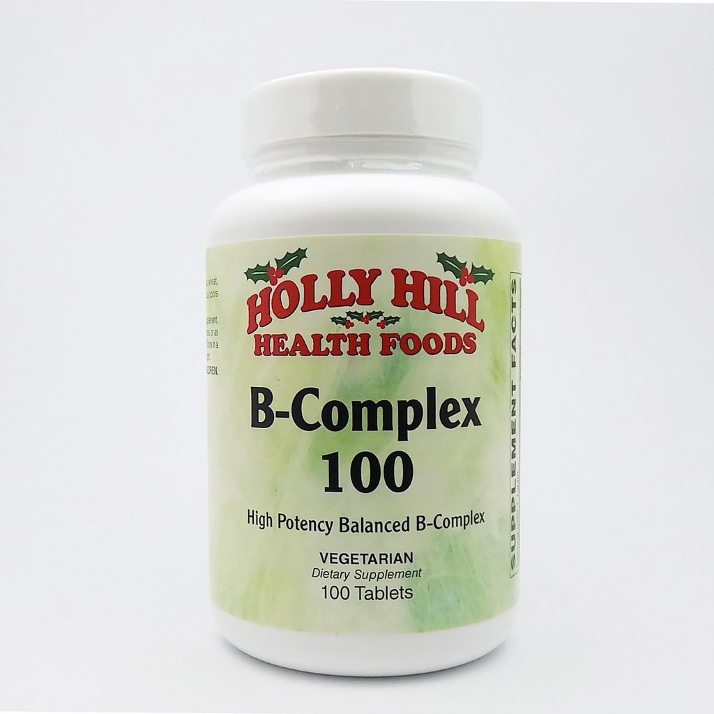 Holly Hill Health Foods, B Complex 100 Χορτοφαγική Φόρμουλα, 100 Tablets