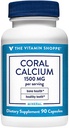 The Vitamin Shoppe Coral Calcium 1.500MG - Eco Safe Source of Calcium, Magnesium & Trace Minerals to Support Healthy Bones and Teeth (90 Κάψουλες)