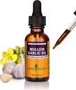 Herb Pharm Mullein Σκόρδο Βότανο Έλαιο - περιέχει Calendula, σκόρδο, λουλούδι Mullein, St. John's Wort, Ελαιόλαδο, 1 ουγγιά