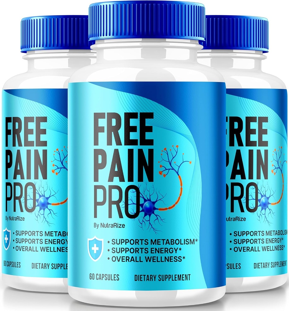 NutraRize (3 Pack) Free Pain Pro Capsules, Official Keto Formula for Fit and Healthy Body, All Natural Supplement to Support Overall Wellness, Premium FreePainPro Pills Review (180 Capsules)