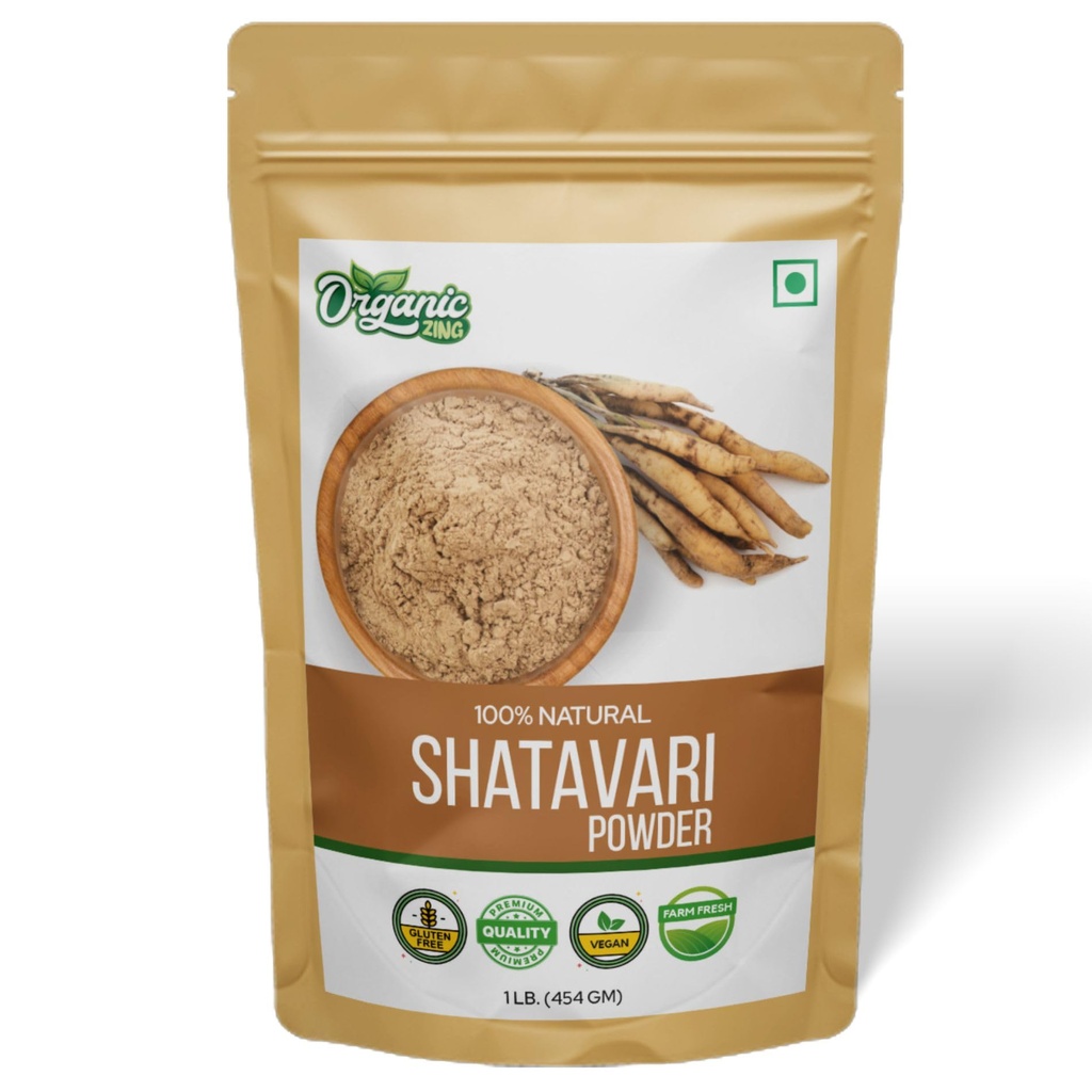 Βιολογική σκόνη Shatavari για την υγεία 16 oz (454 gram) Συσκευασία 1