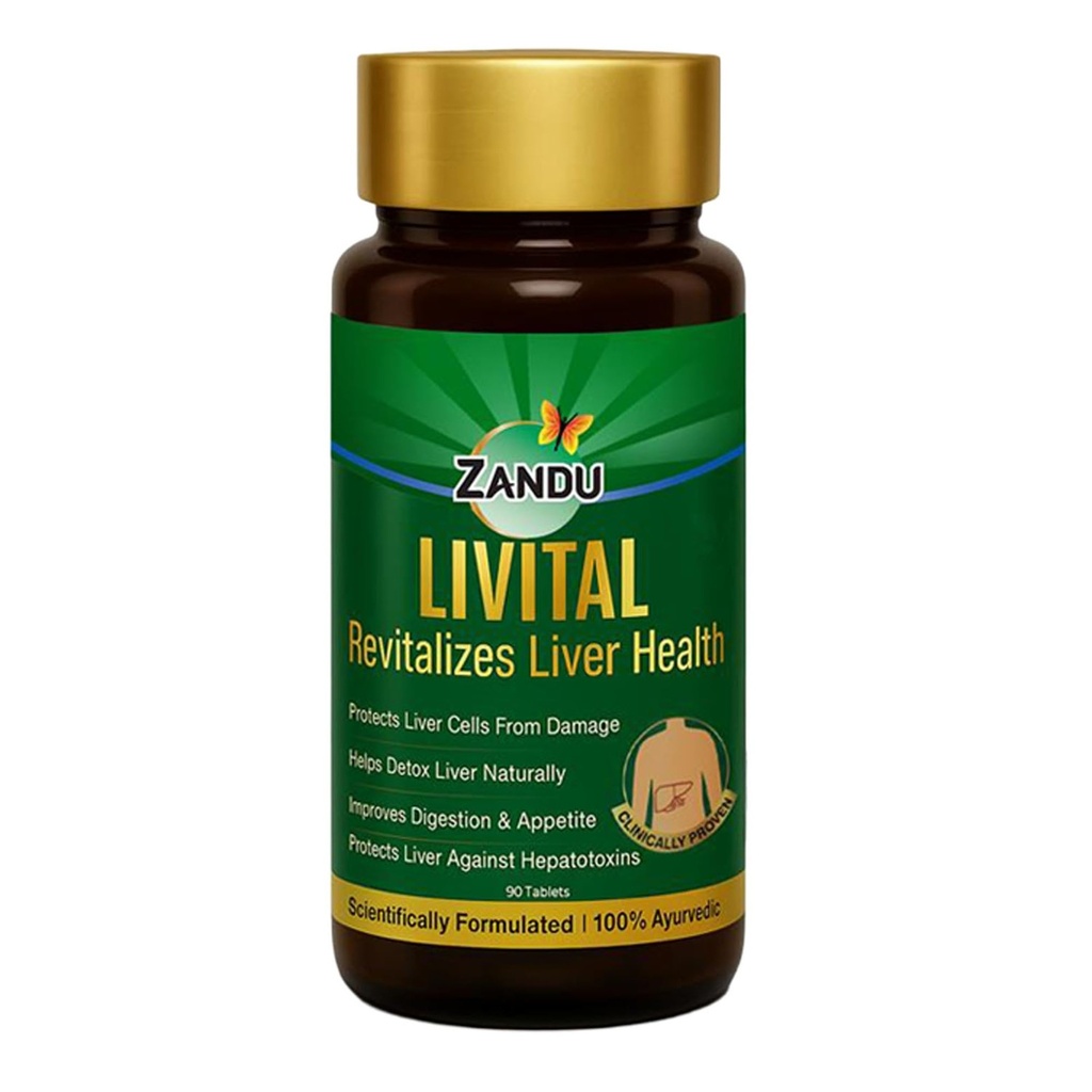 Zandu Livital Tablets, 100% Ayurvedic Συστατικά, Προστατεύει το ήπαρ από διάφορες ηπαττοξίνες