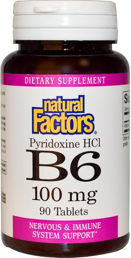 B-6 Πυριδοξίνη HCL 100mg Φυσικοί Παράγοντες 90 Tabs