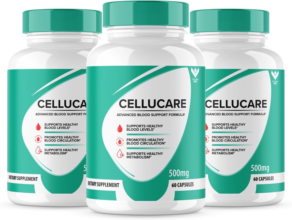 (3 Pack) Cellucare Advanced Blood Support Formula Supplement - Cellucare Blood Caps - Μέγιστη δύναμη, Cellucare All Natural treatment, Cellu Care Pills Blood Support Reviews (180 Caps)