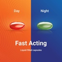 AXIV Day & Night Cold & Flu Medicine Combo Pack Softgels, Daytime & Nighttime Relief for Headache, Fever, Sore Throat, Minor Aches & Pains, & Cough, 72 Softgels