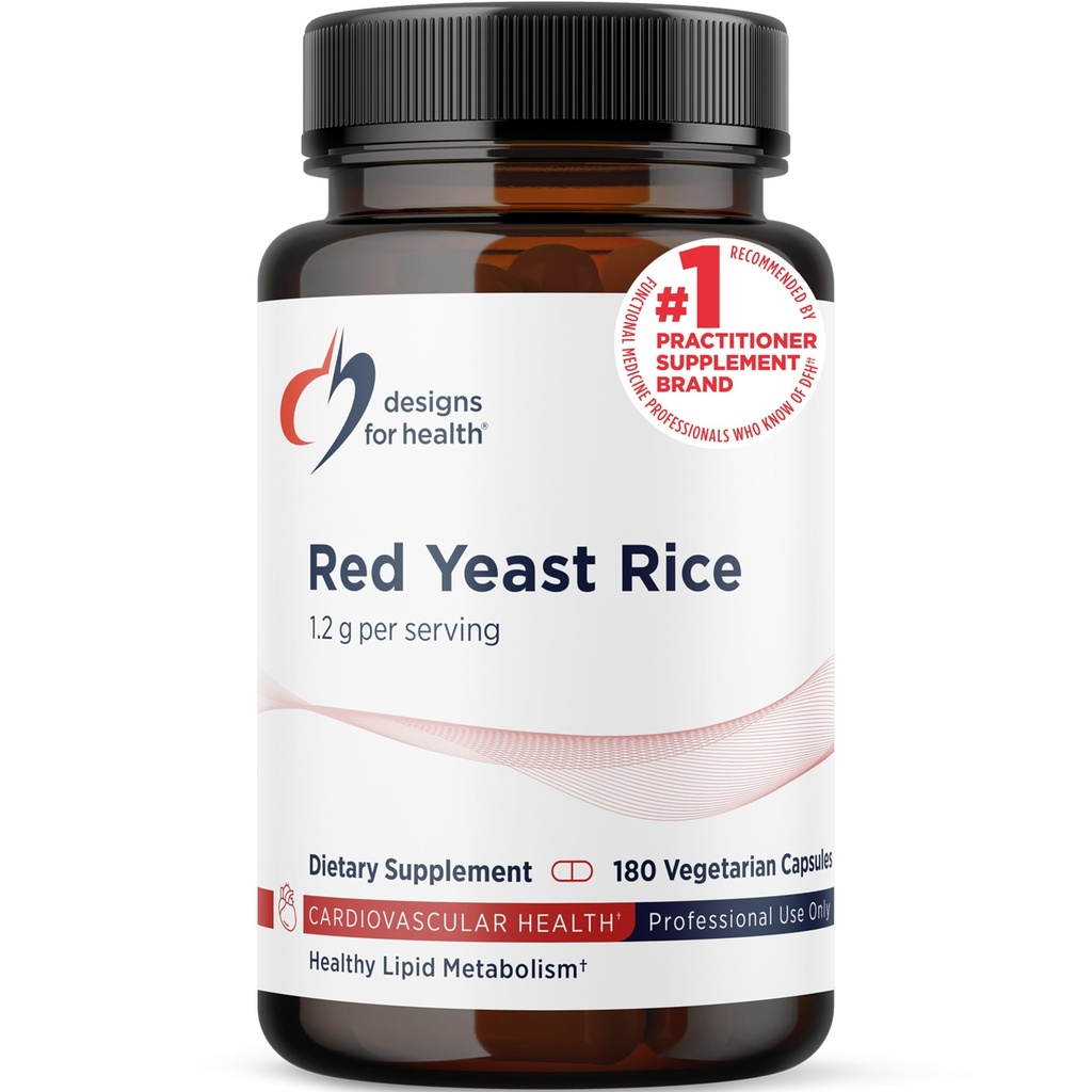 Σχέδια για την υγεία RYR Συνεργία - Red Yeast Rice Supplement - 1200mg Red Yeast Rice + CoQ10 για την υποστήριξη της καρδιοαγγειακής υγείας + Συντήρηση των επιπέδων λιπιδίων σε κανονικό εύρος (120 κάψουλες)