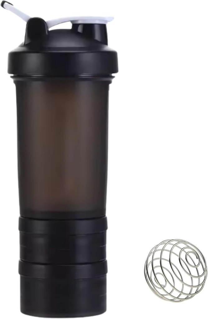 Φιάλη αναδευτήρα πρωτεϊνών με αποθηκευτικά διαμερίσματα 