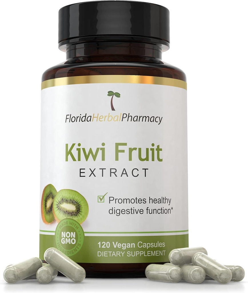 Florida Herbal Pharmacy, Kiwi συμπλήρωμα εκχύλισμα φρούτων Κάψουλες 10:1 (120 κάψουλες) 500 mg ανά καψάκιο, 1000 mg Σερβίρισμα