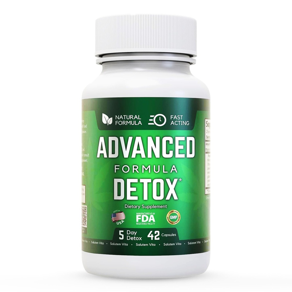 Starfit - Salutem Vita Advanced Detox Cleanse, Natural Detox & Cleanse with Milk Thistle, Licorice Powder, and More, Body Cleanse Detox for Women and Men, 42 Capsules