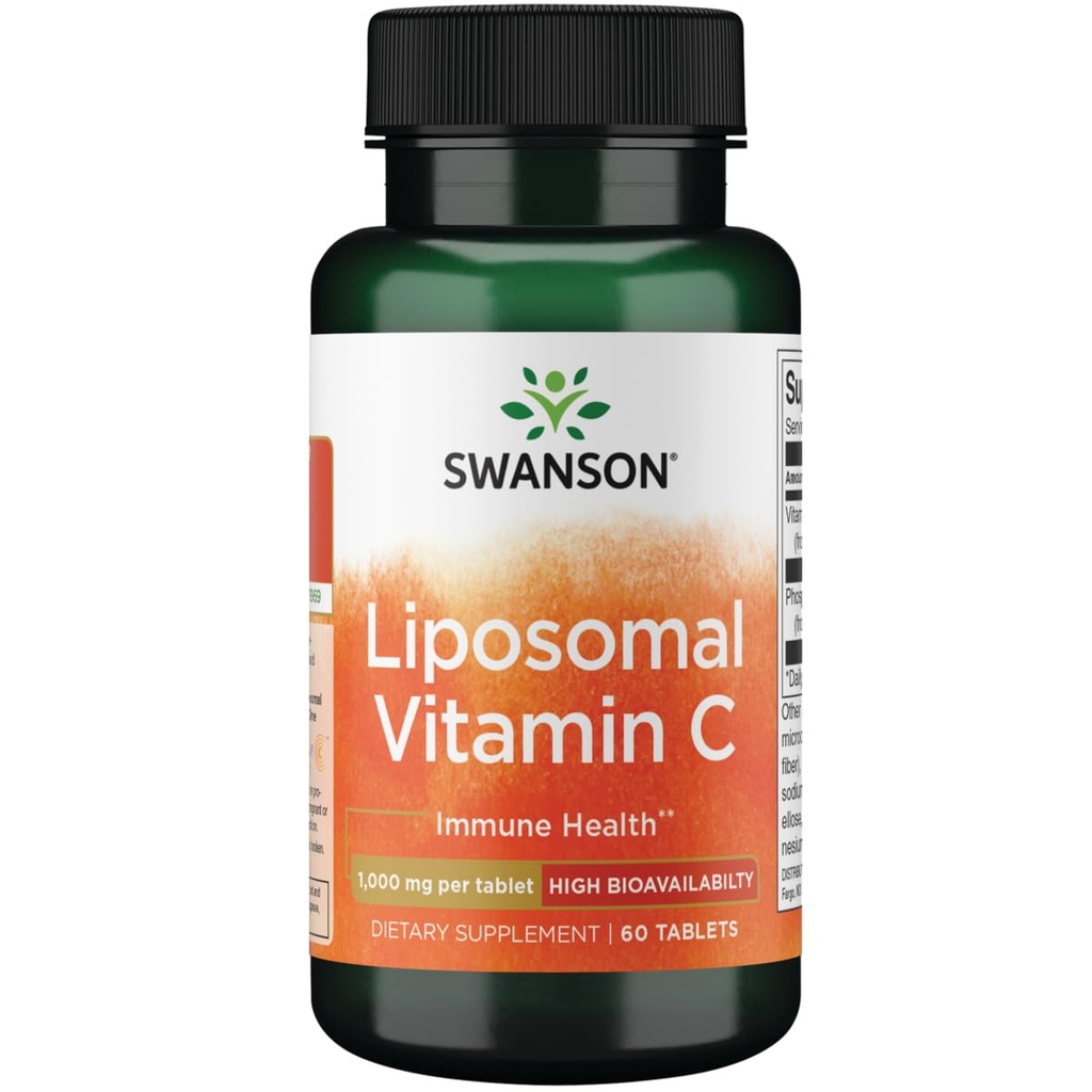 Swanson Liposomal Vitamin C - Υψηλή βιοδιαθεσιμότητα 1. 000 mg 60 Tabs