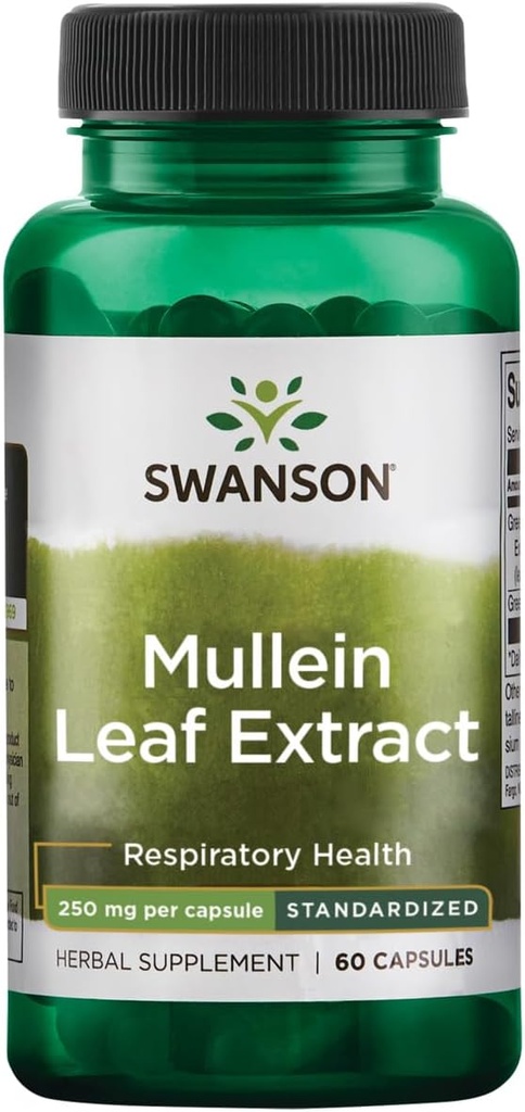 Swanson Mullein Leaf Extract - Τυποποιημένο 250mg 60 κάψουλες