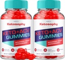 (2 Pack) KetoSophy Keto ACV Gummies - Προηγμένη απώλεια βάρους KetoSophy Keto Plus Gummies Apple Cider Vinegar KetoSophy ACV Gummies Διαχείριση βάρους Συμπλήρωμα διατροφής Κριτικές Άνδρες γυναίκες (120 Gummies)