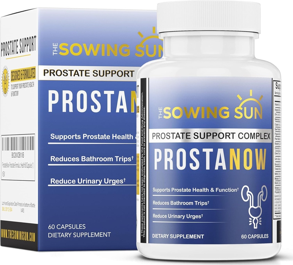 ProstaNow Prostate Formula, Saw Palmetto for Men, Reduce Frequent Urination, Supports Bladder & Urinary Health, Reduce Waking Up At Night To Urinate, Urinary Tract Health - 60 Capsules (1)
