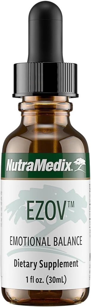 NutraMedix Ezov Hyssop Plant Drops - Υγρό συμπλήρωμα για τη διαχείριση του στρες, την χαλάρωση, την αντιοξειδωτική υποστήριξη & την υγεία των ούλων - Υγρό εκχύλισμα βοτάνων για Mood & Συναισθηματική υποστήριξη (1oz / 30ml)