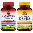 Vitalitown Συγκρότημα μαγνησίου & βιταμίνη D3 K2 Bundle (Pack of 2) 