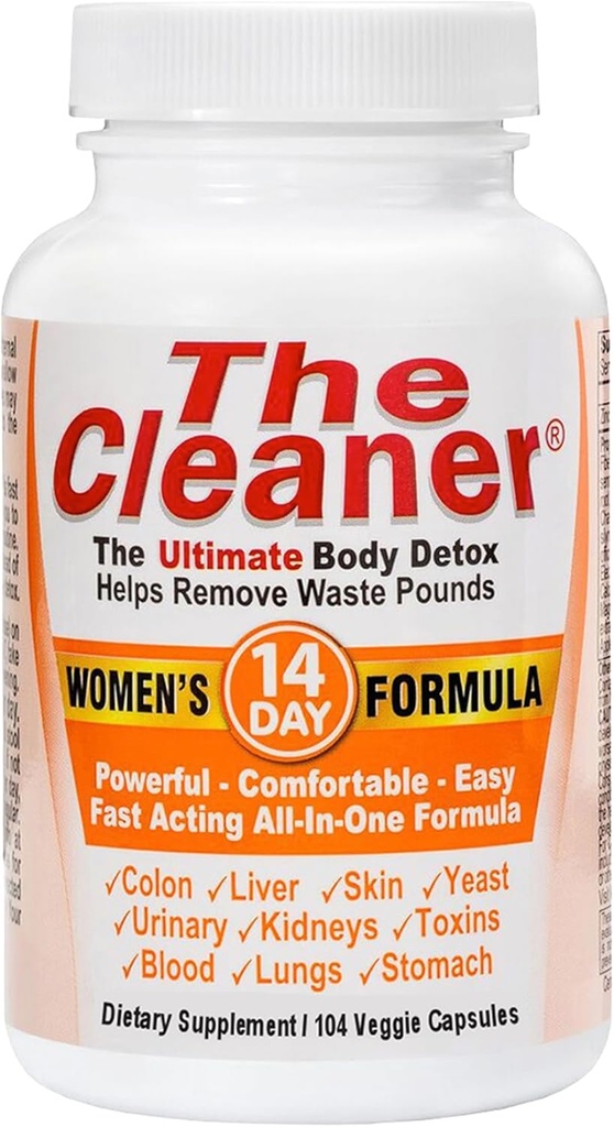 Συστήματα Century The Cleaner Detox, Ισχυρή 14-Day Πλήρης εσωτερική φόρμουλα καθαρισμού για τις γυναίκες, Υποστήριξη Digestive Υγεία, 104 κάψουλες χορτοφάγων
