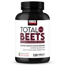 Force Factor Total Beets Υποστήριξη πίεσης αίματος με εκχύλισμα σπόρων σταφυλιών και μη GMO Σκόνη ρίζας τεύτλων για την υγεία της καρδιάς, την κυκλοφορία, & τη ροή του αίματος, 120 Count