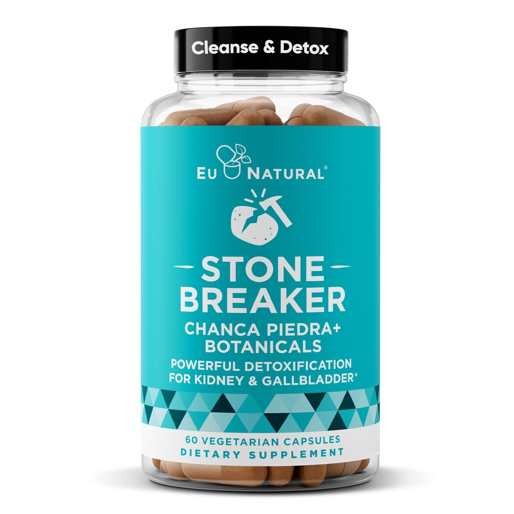 Chanca Piedra Stone Breaker - The Original Stone Breaking Formula with Celery Seed & Passley - Υποστηρίζει το νεφρό, τη χοληδόχο κύστη και τον καθαρισμό ουροφόρων οδών για να βοηθήσει την έκπλυση προσμείξεις - 60 κάψουλες χορτοφάγων