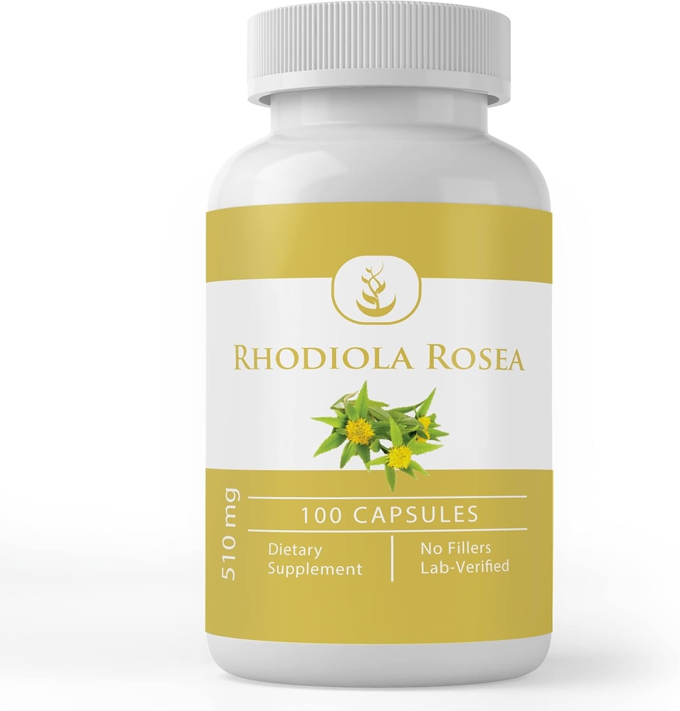 PURE αρχικά ΣΥΣΤΑΤΙΚΑ Rhodiola Rosea (100 κάψουλες) Πάντα καθαρό, χωρίς πρόσθετα ή πληρωτικά, Εργαστήριο Επαληθευμένο