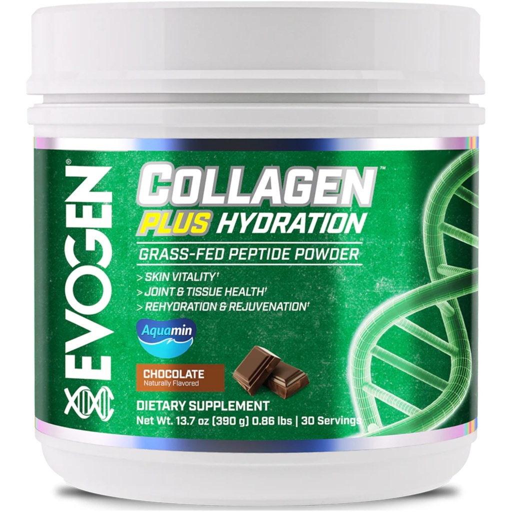 Evogen Collagen Plus Hydration - Grass-Fed Collagen for Women & Men 