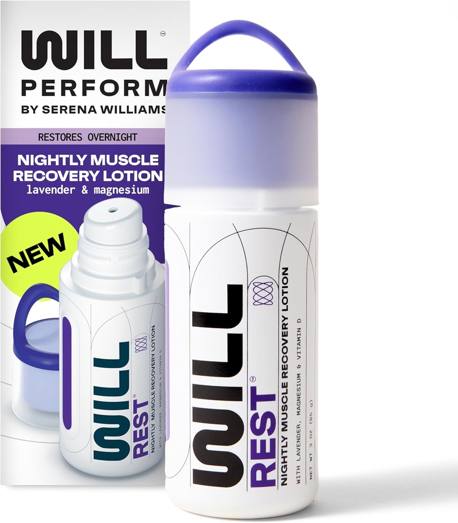 Λάδι λεβάντας Μαγνήσιο Lotion για τον ύπνο από Serena Williams I Νυχτερινή Κρέμα Μαγνησίου για την χαλάρωση Ι Βιταμίνη D & Γερανίου Lovender Lotion για τον καλύτερο ύπνο & ανακούφιση I 3 FL Oz