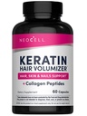 NeoCell Κερατίνη Volumizer μαλλιών με κολλαγόνο, εκχύλισμα Amla και βιταμίνη C, συμπληρώματα μαλλιών και δέρματος, κάψουλα, 60 Count, 1 φιάλη