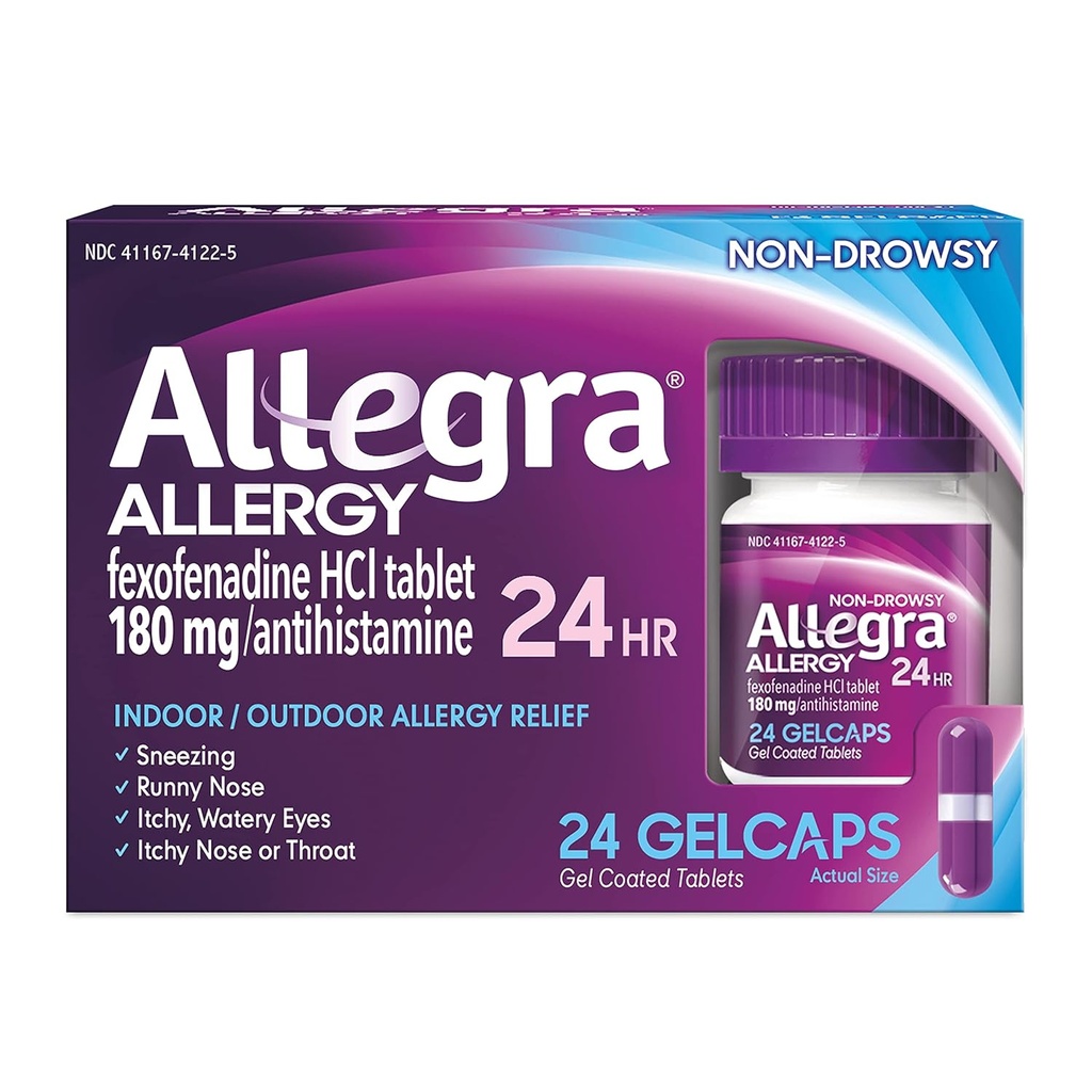 Allegra 24hr Gelcaps Μέγεθος 24ct Allegra 24hr Gelcaps 24ct