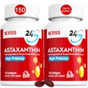 Συμπληρώματα ασταξανθίνης 24mg, 5 Μήνας προσφοράς - καρύδα MCT Έλαιο, φρέσκο μικροφύκη Πηγή w/Grape Seed Oil, Ashwagandha - Αντιοξειδωτικά για υγιές δέρμα, μάτια, γήρανση - Μη ΓΤΟ & Χωρίς γλουτένη, 150 Softgels